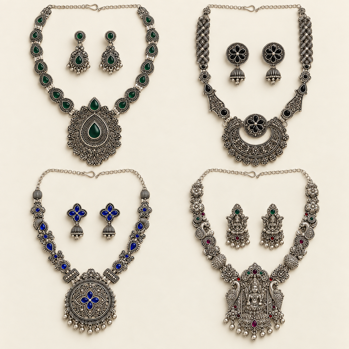 Oxidized Garba Set