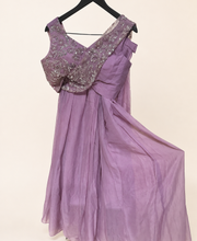 All Pink Sober with attached Top Sequence Dupatta Dress
