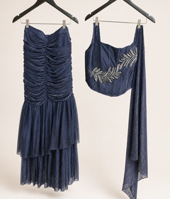 Sparkly Denim Co-Ord Indo Western Dress