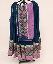 Black and Pink Garba Lehenga Set with Pink Dupatta