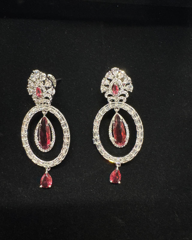 Diamond Ruby earring