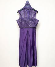 Purple crop top with skirt with Cape top as dupatta
