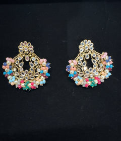 Multicolor mirror earring