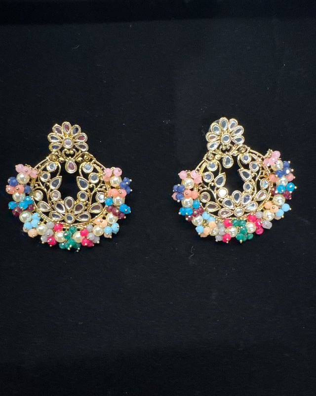 Multicolor mirror earring