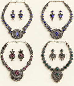 Oxidized Garba Set