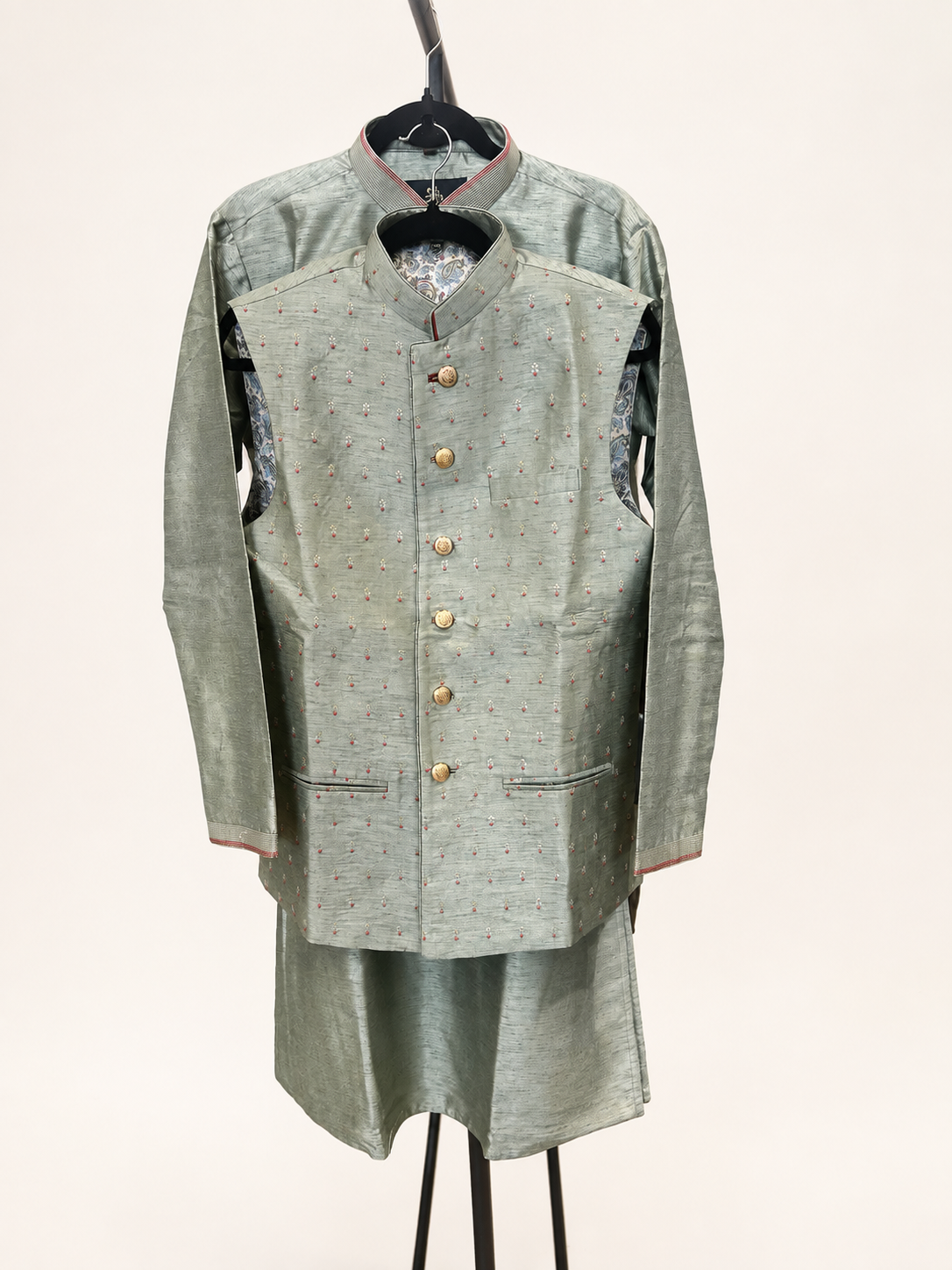 Green Koti Men’s Polka Dot Silk