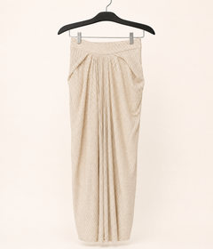 Golden Feather Sleeve Corset Saree
