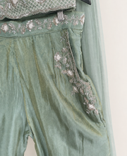 Mint Green Pocket Halter Top Palazzo Set