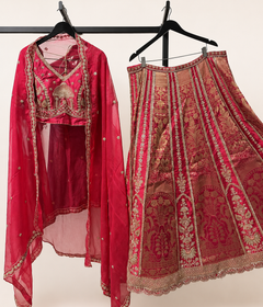 Bridal Red Heavy Traditional Lehenga Set