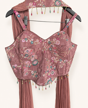 Elegant Plum Palazzo Set Apple cut