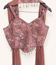 Elegant Plum Palazzo Set Apple cut