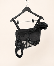 Black Wing Corset Pre-Stiched- Saree