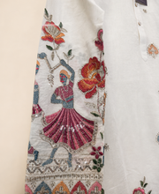 Damian Bead Work Embroidery Kurta with Pant Mens