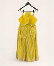 Mustard Yellow Crop Top Palazzo Set Heavy