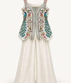 White Peacock Palazzo Set