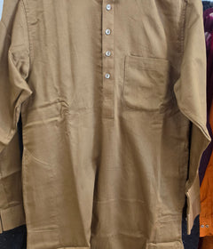 Men's Pathani set in linen olive color
